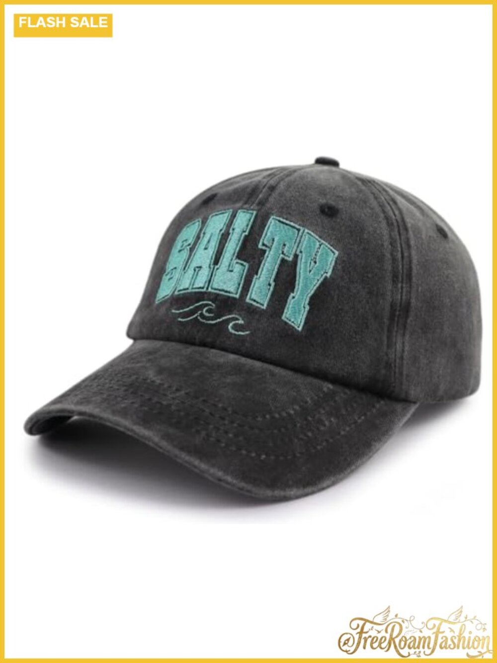 Embroidered Cotton Adjustable Baseball Cap Funny Beach Hat - Picture 3 of 6
